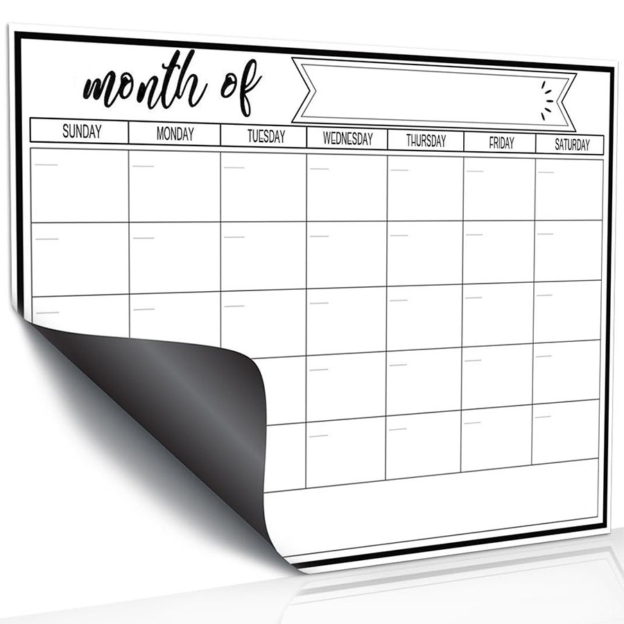 Meal Prep Planner - Fridge Magnetic Whiteboard Sticker, Weekly Monthly