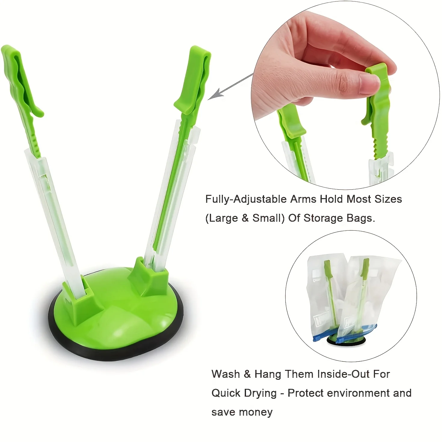 Zipper Bag Holder Plastic Adju - Meal Prep Dinners 评论和价格