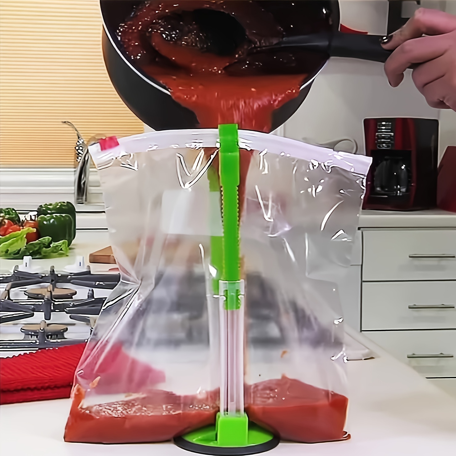 Zipper Bag Holder Plastic Adju - Meal Prep Dinners 评论和价格