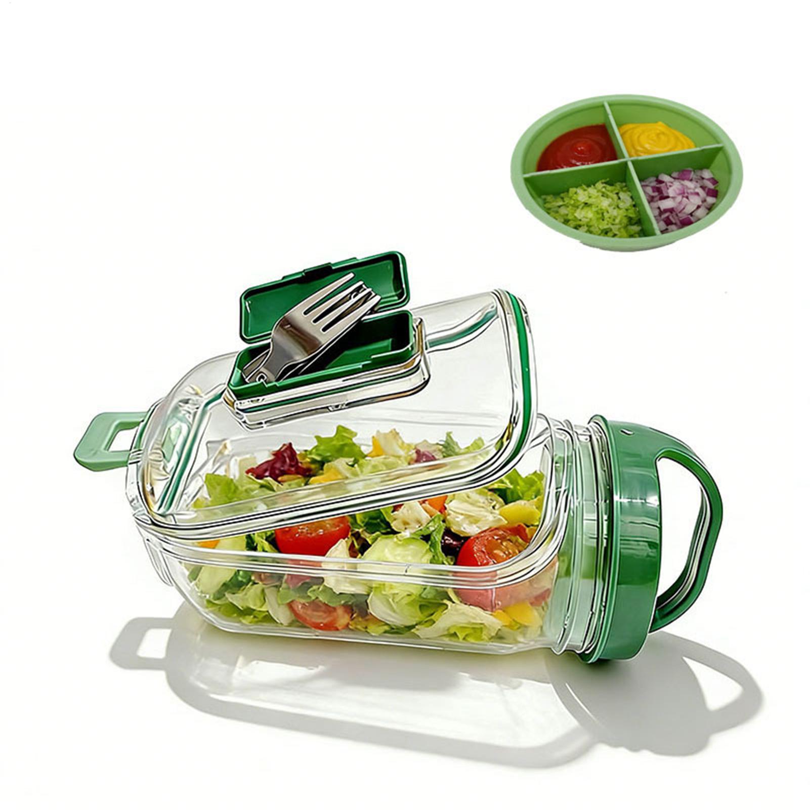 Side-Opening Salad Jar 1000ml  - Meal Prep Gym Food 评论和价格