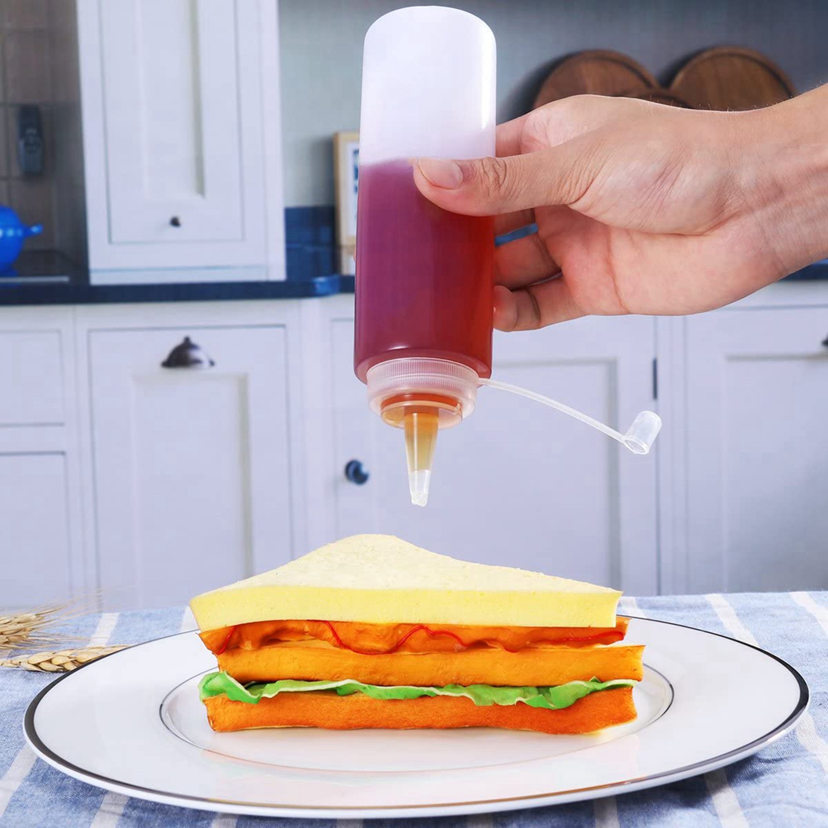 ABGE-24 Pack 8 Oz Squeeze Squi - Sauce Squeeze Bottle 评论和价格