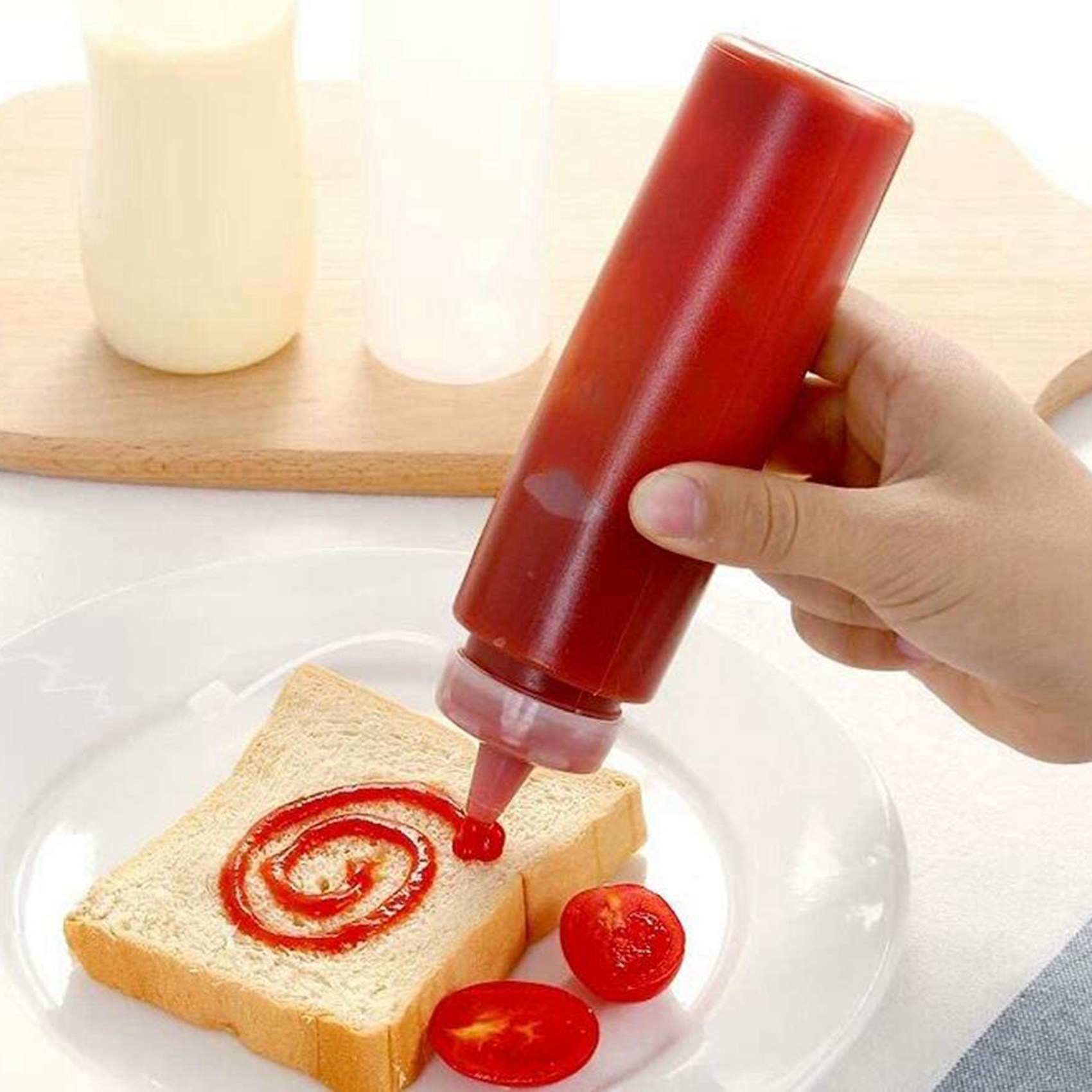 ABGE-24 Pack 8 Oz Squeeze Squi - Sauce Squeeze Bottle 评论和价格