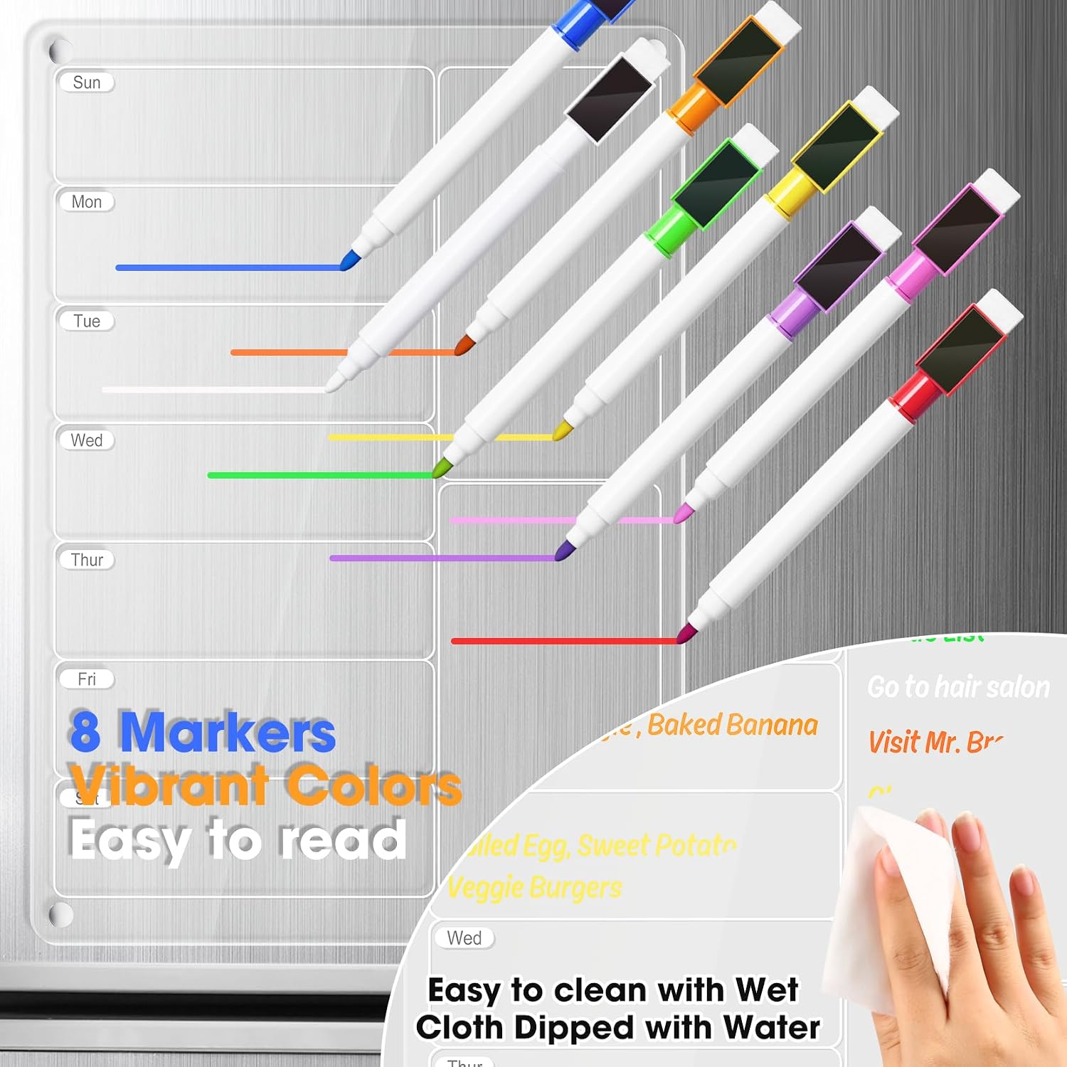 Clear Acrylic Magnetic Fridge  - Meal Prep Planner 评论和价格