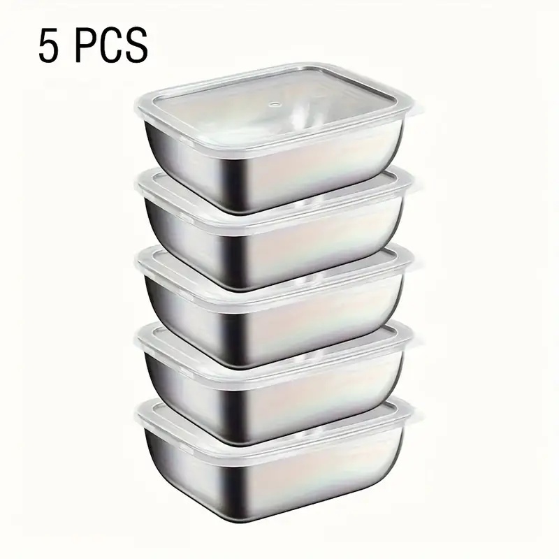 5-Piece Stainless Steel Food S - Meal Prep Dinners 评论和价格