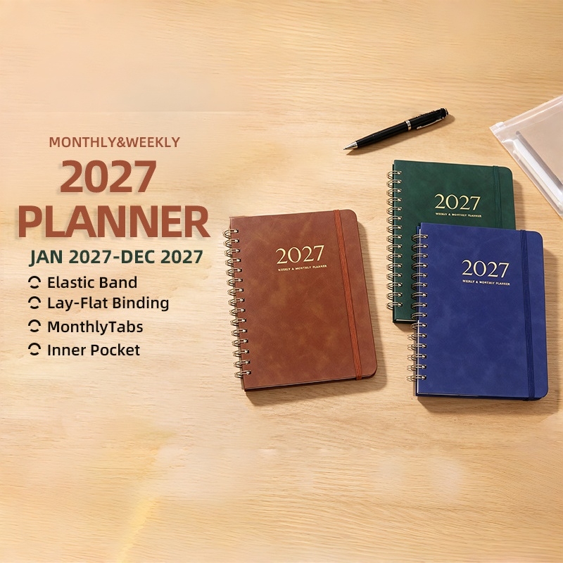 A5 PU Leather 2027 Weekly Mont - Meal Prep Planner 评论和价格