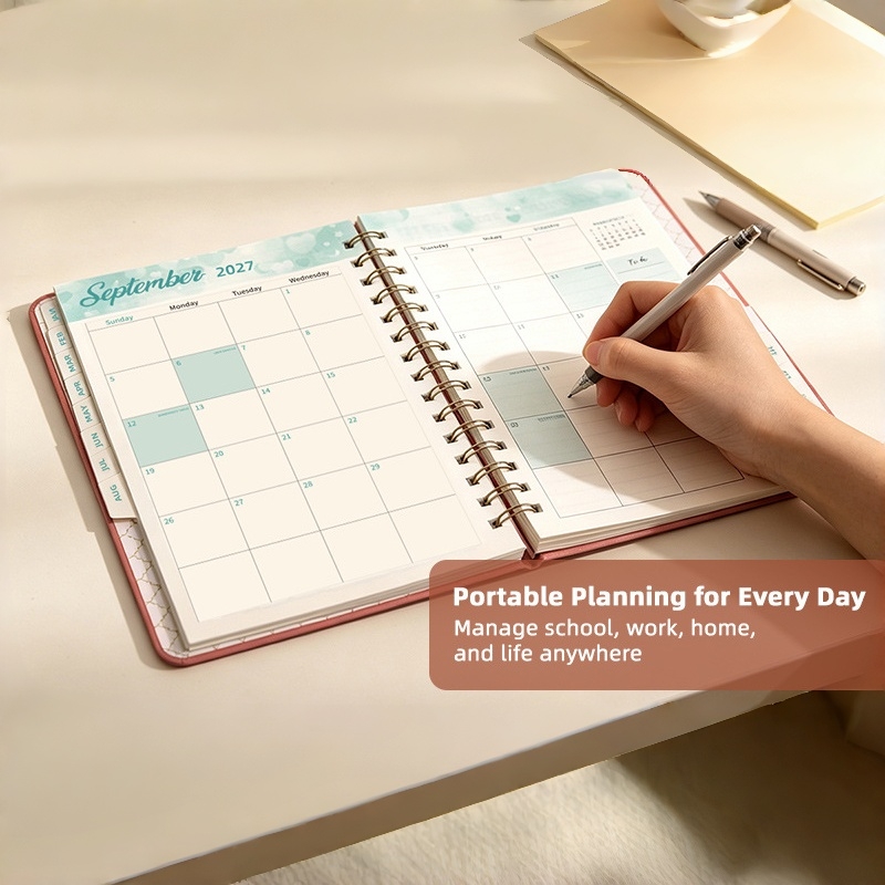 A5 PU Leather 2027 Weekly Mont - Meal Prep Planner 评论和价格