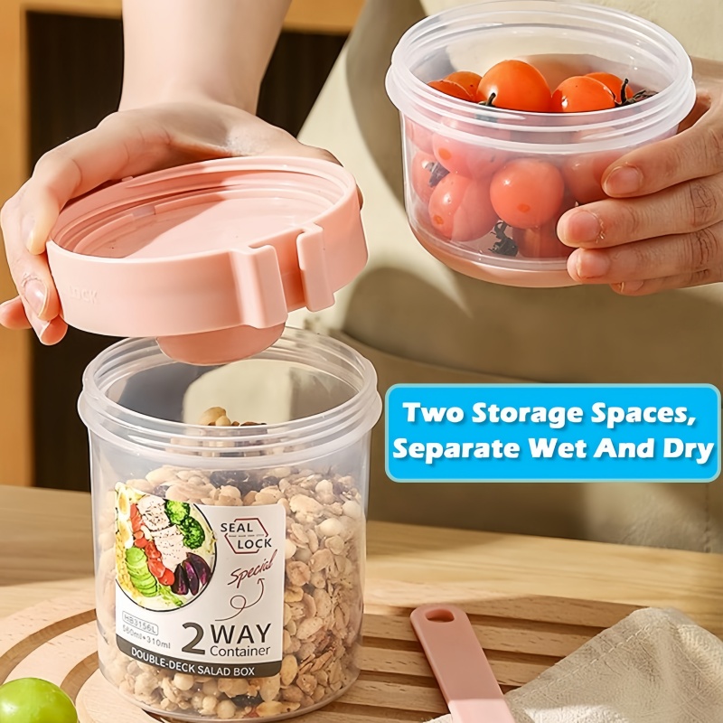 Portable Salad Cup Double Oatm - Meal Prep Yogurt Containers 评论和价格