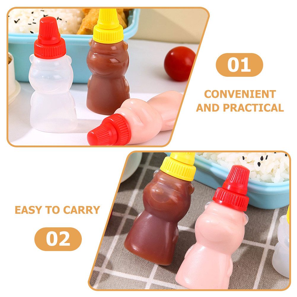 12Pcs Mini Bear Soy Sauce Bott - Sauce Squeeze Bottle 评论和价格