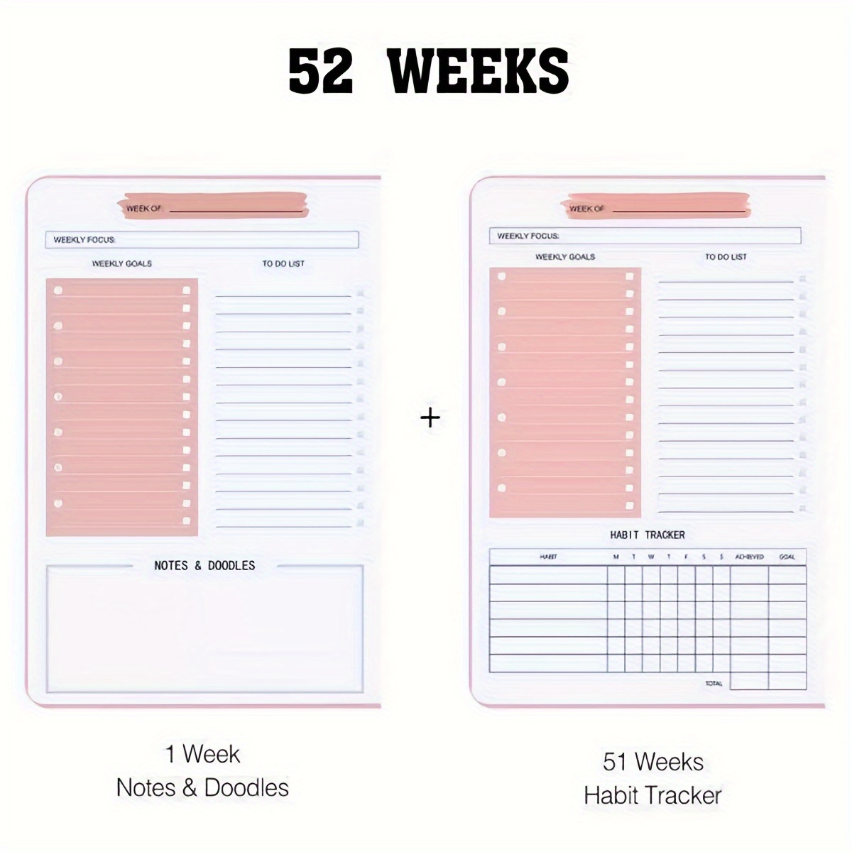 52 Week English Weekly Planner - Meal Prep Planner 评论和价格