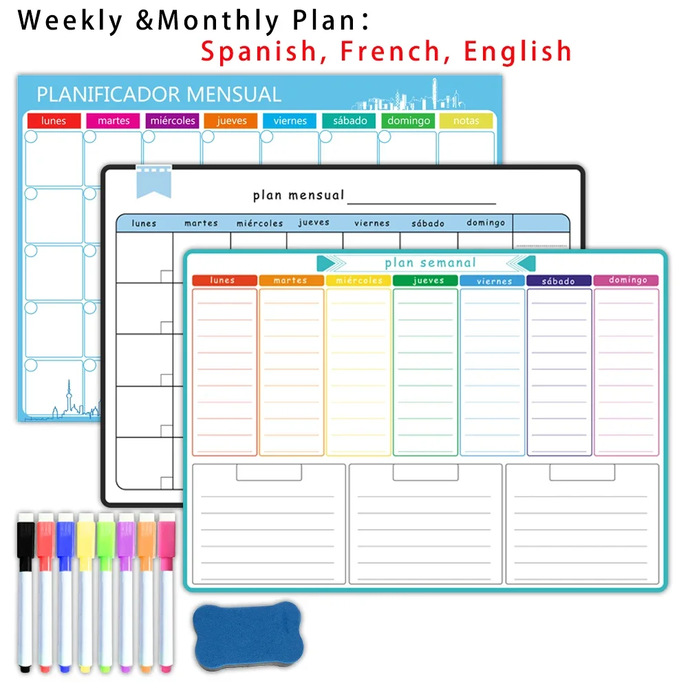 A3 Size Magnetic Weekly &month - Meal Prep Planner 评论和价格
