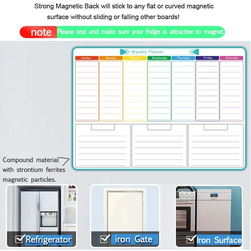 A3 Size Magnetic Weekly &month - Meal Prep Planner 评论和价格