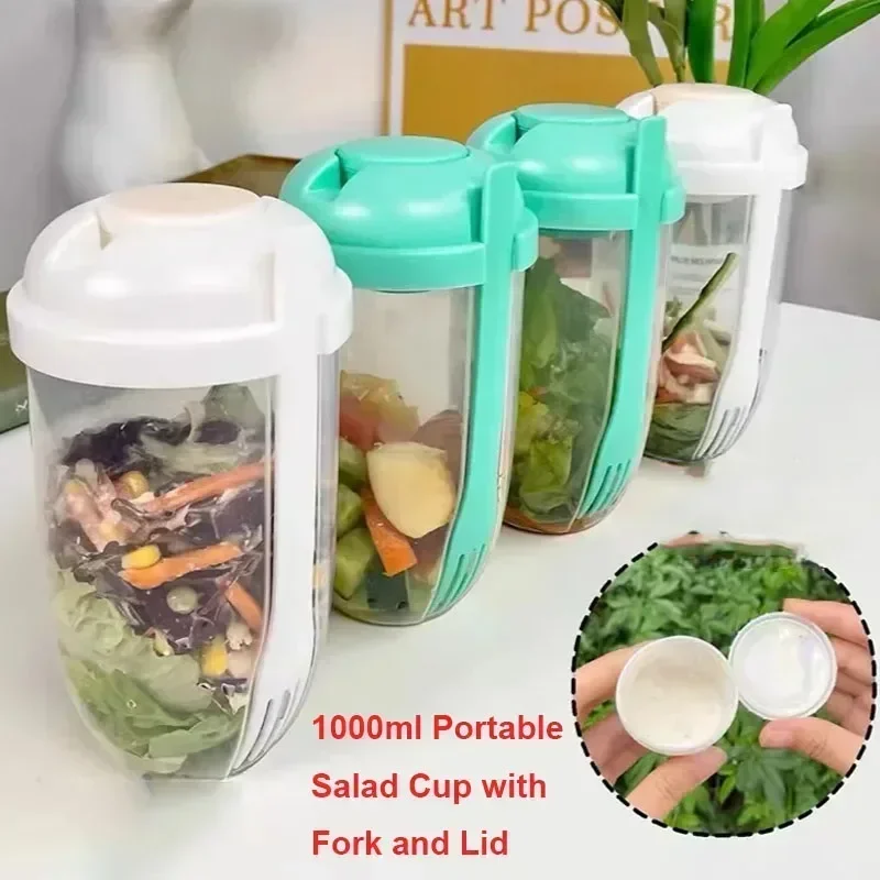 Portable Salad Bowl with Lid a - Meal Prep Yogurt Containers 评论和价格