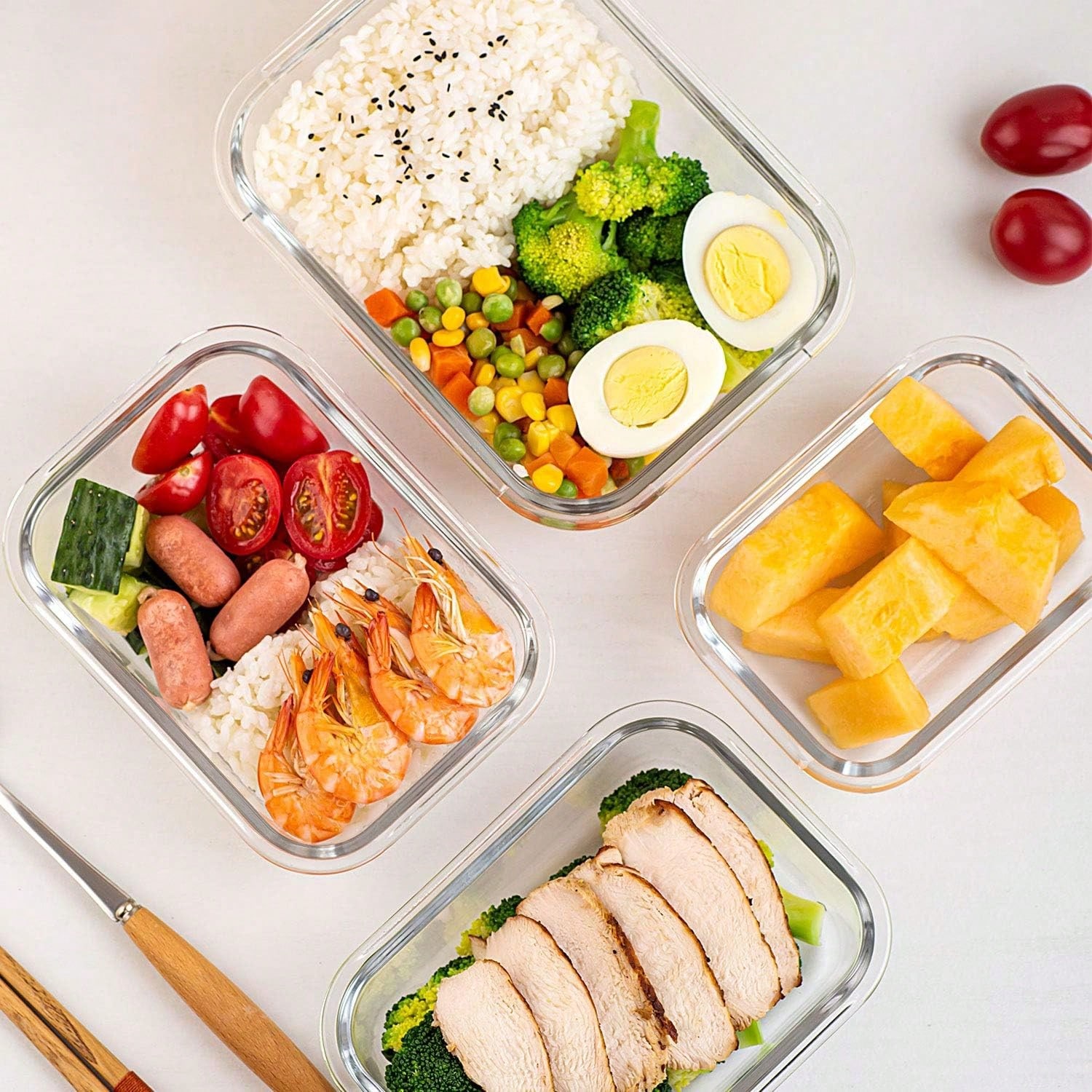 10 Pack Glass Meal Prep Contai - Meal Prep Dinners 评论和价格