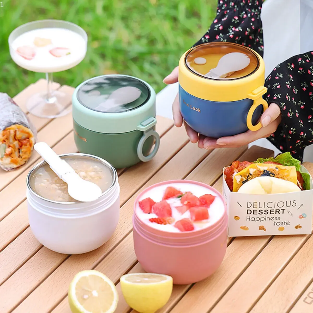 600ml/800ml  Breakfast Cups wi - Meal Prep Yogurt Containers 评论和价格