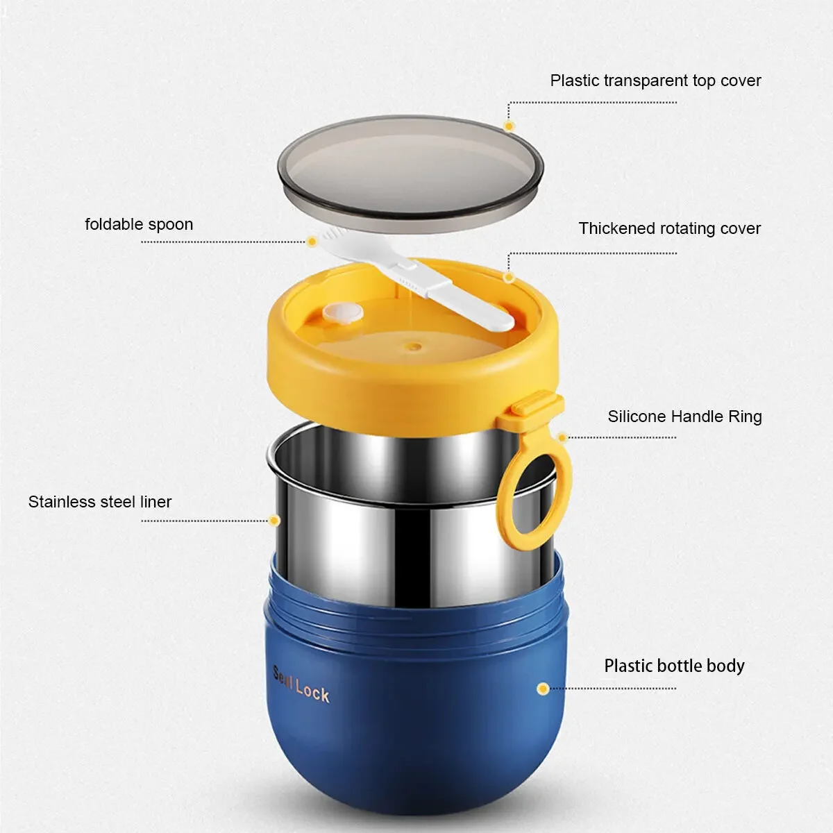 600ml/800ml  Breakfast Cups wi - Meal Prep Yogurt Containers 评论和价格