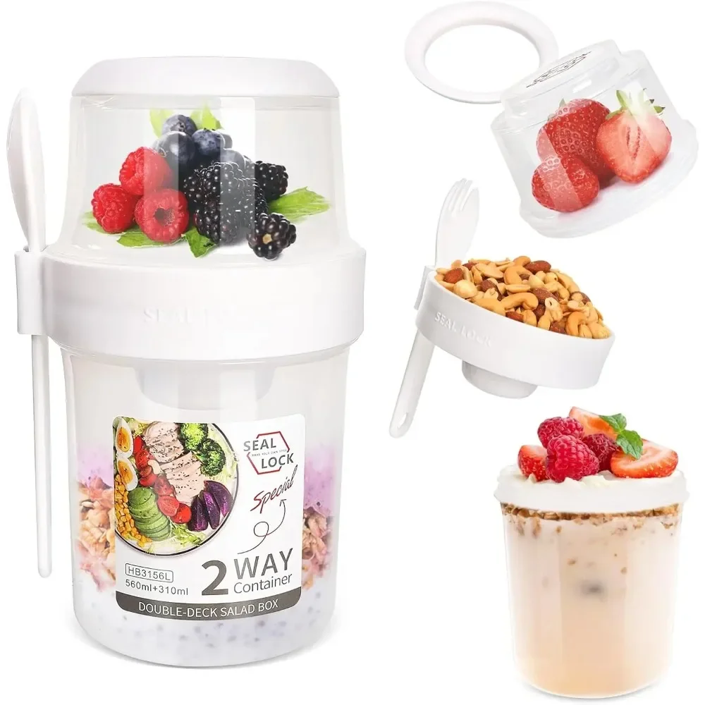 Salad Cup Breakfast Cups Porta - Meal Prep Yogurt Containers 评论和价格
