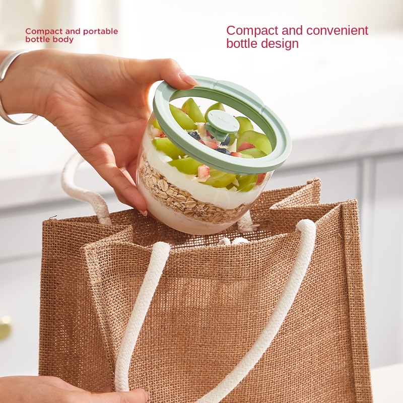 Glass Overnight Oats Container - Meal Prep Yogurt Containers 评论和价格