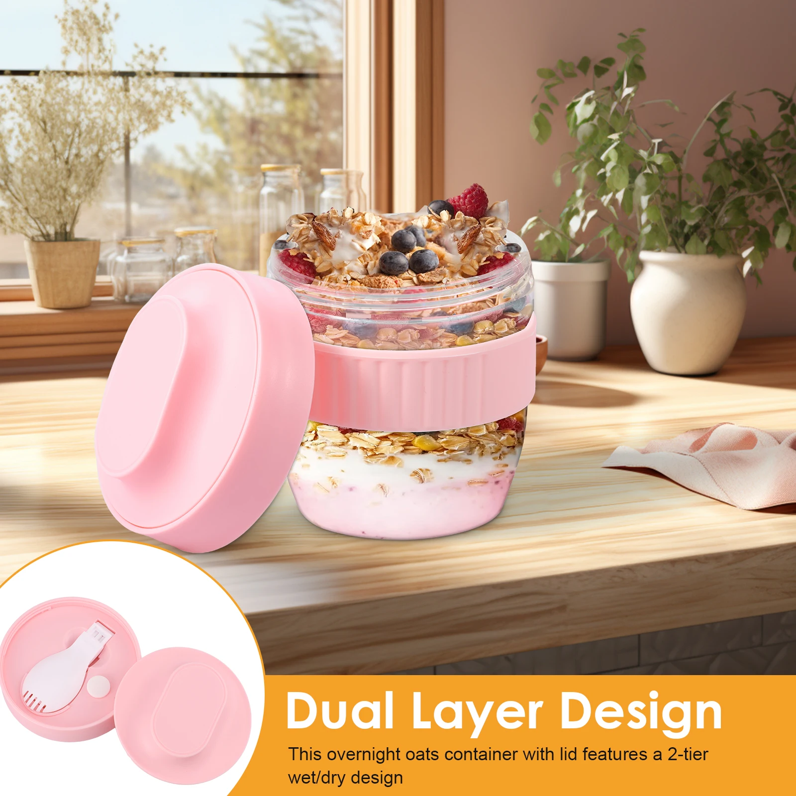 Double Layer Overnight Oats Co - Meal Prep Yogurt Containers 评论和价格