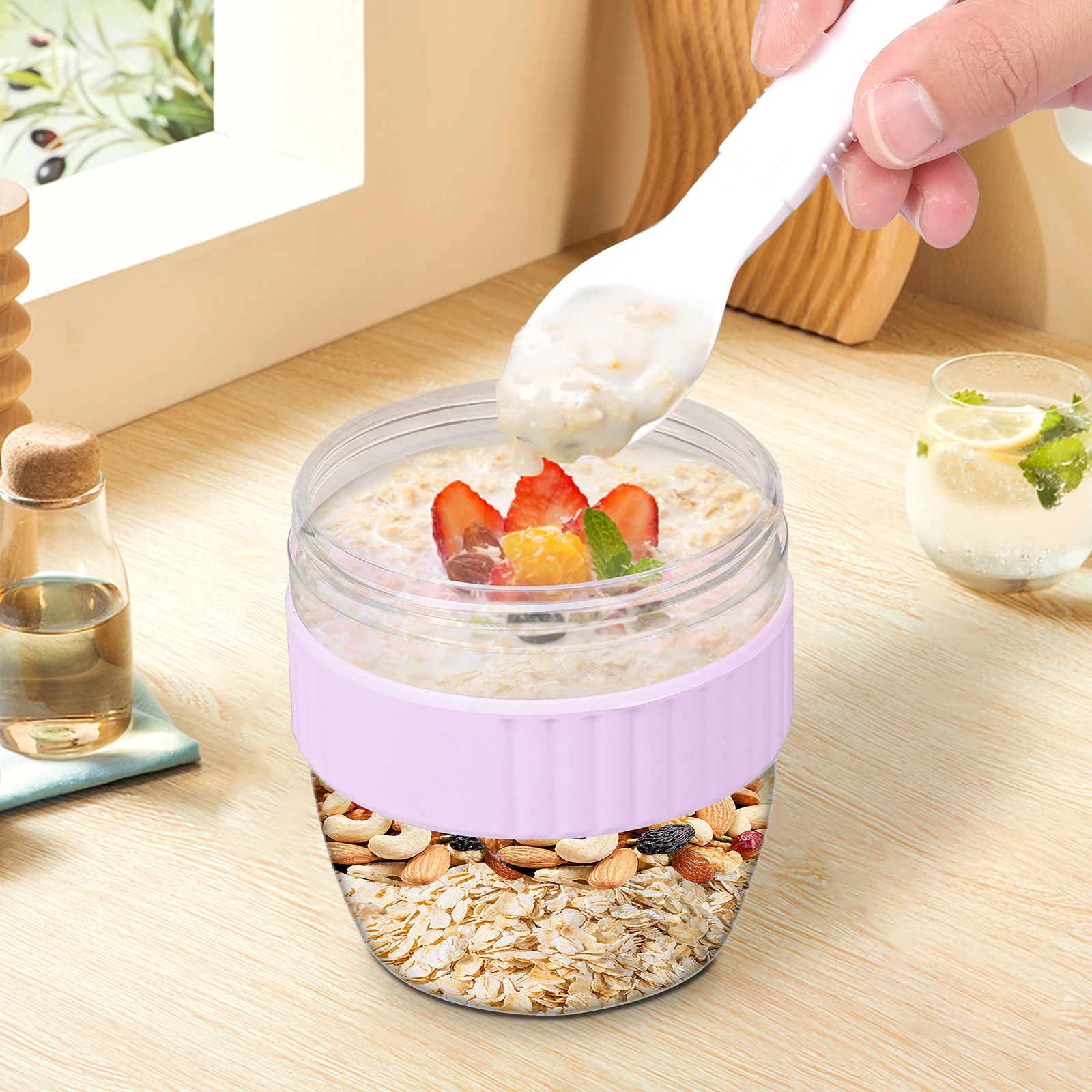 Double Layer Overnight Oats Co - Meal Prep Yogurt Containers 评论和价格