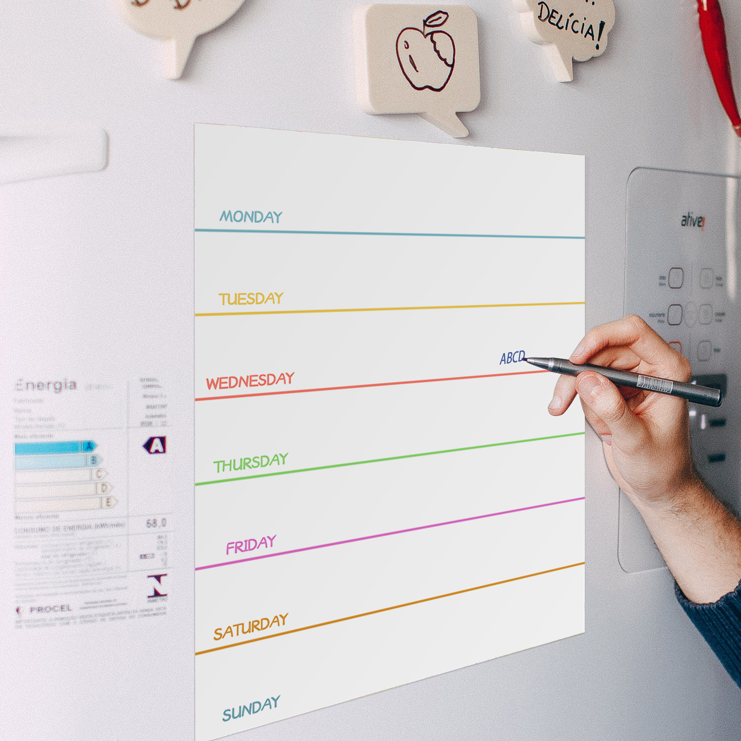 Magnetic Weekly Planner Fridge - Meal Prep Planner 评论和价格